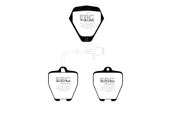 EBC BRAKES Piduriklotsi komplekt,ketaspidur DP31012C